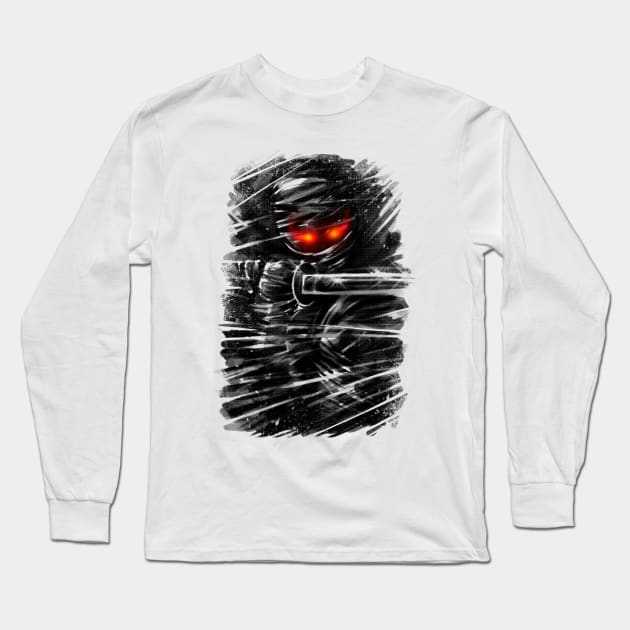 Dark ninja Long Sleeve T-Shirt by barmalisiRTB